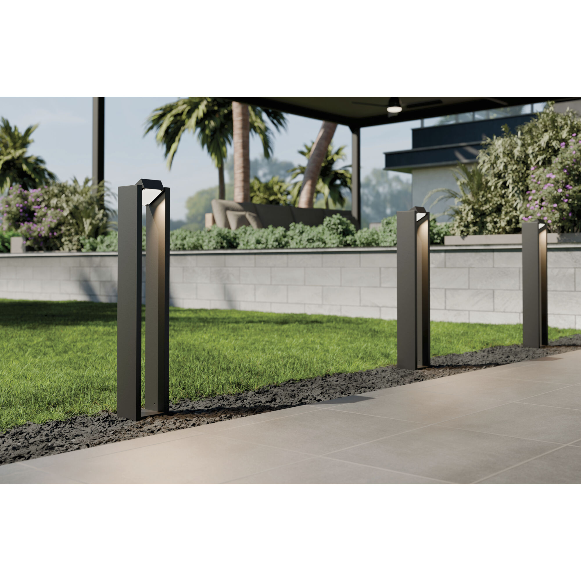 Independence 12 AC/DC 5 watt Textured Black Aimed Bollard in 3000K